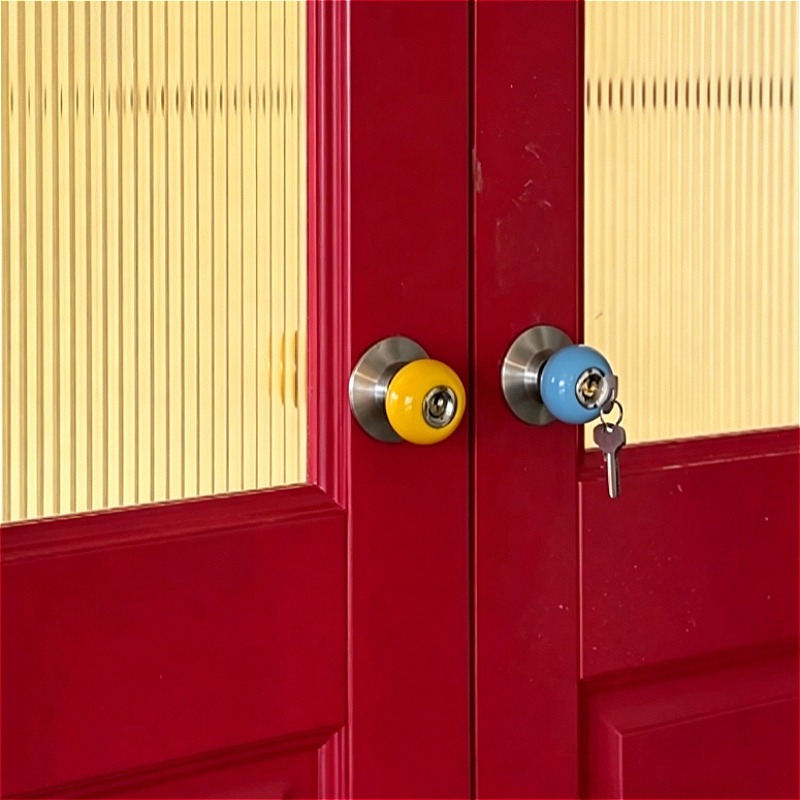 Universal Furniture Hardware - Ceramic universal wooden door lock European-style
