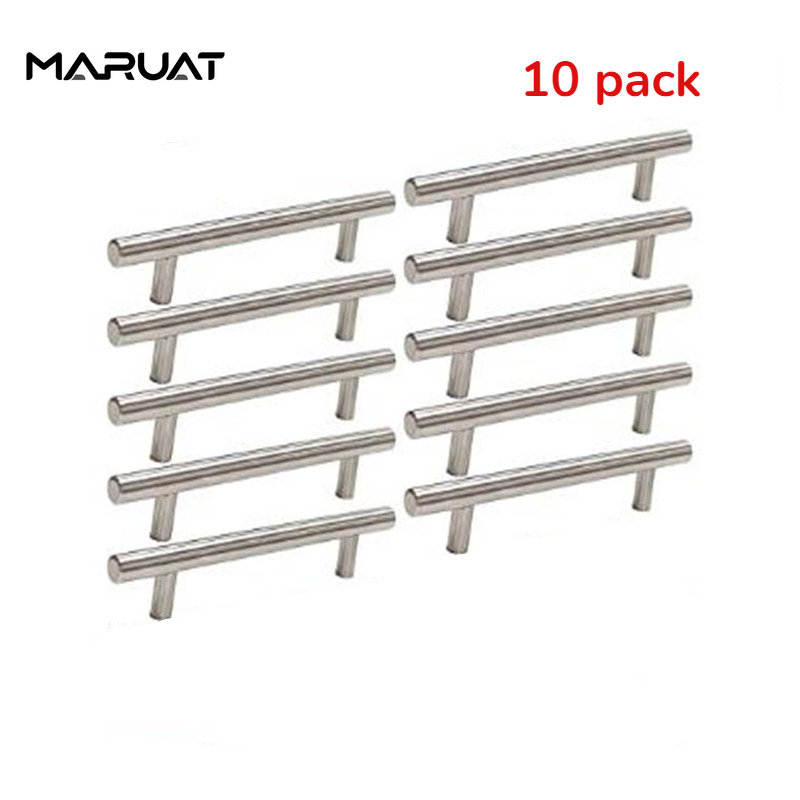 Furniture Hardware Drawer Pulls - 10 Pack Stainless Steel Cabinet Handle