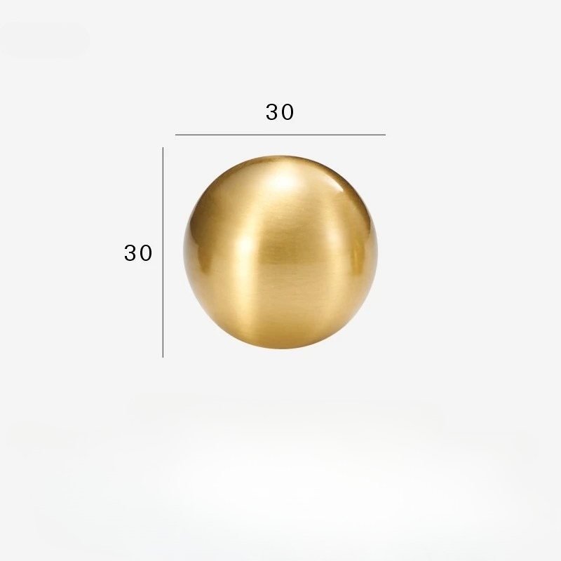 Furniture Hardware Drawer Pulls - Brass Solid Ball Antique Brass Cabinet