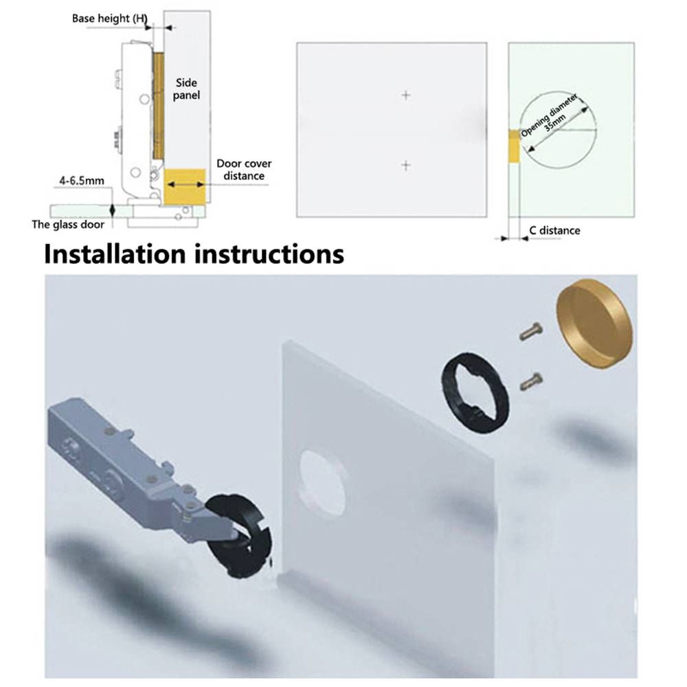 2PCS Useful No Hole Hardware W - Furniture And Hardware Supplies 评论和价格