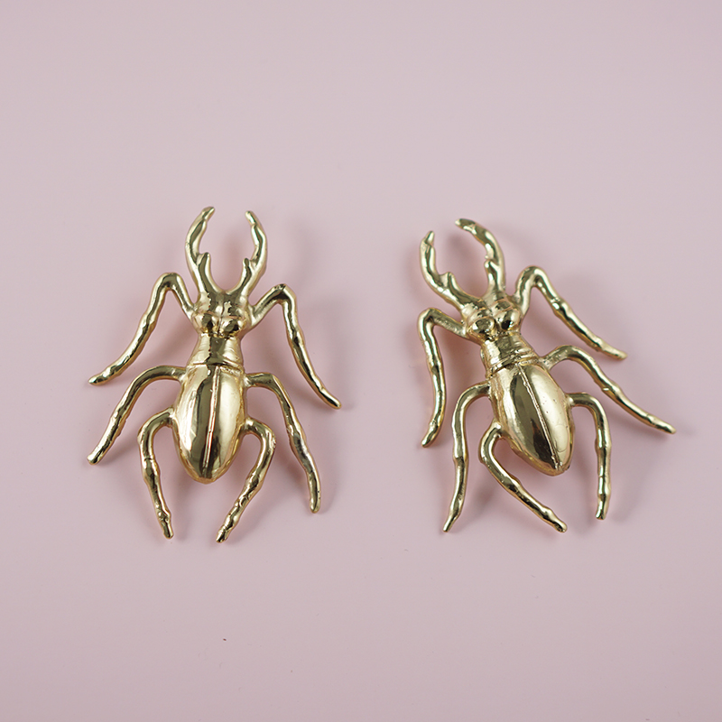 Brass Beetle Drawer Pulls Inse - Unique Furniture Hardware Pulls 评论和价格