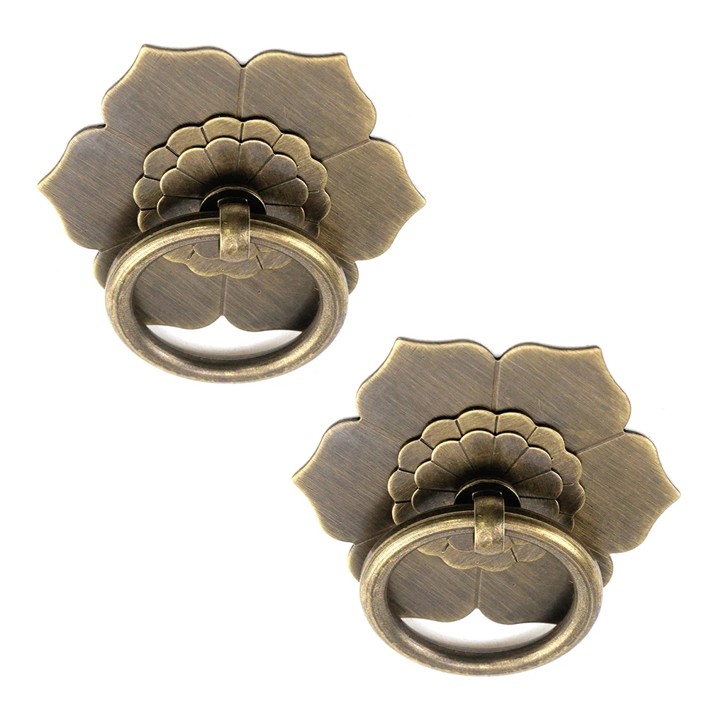 Floral Brass Cabinet Door Knob - Unique Furniture Hardware Pulls 评论和价格