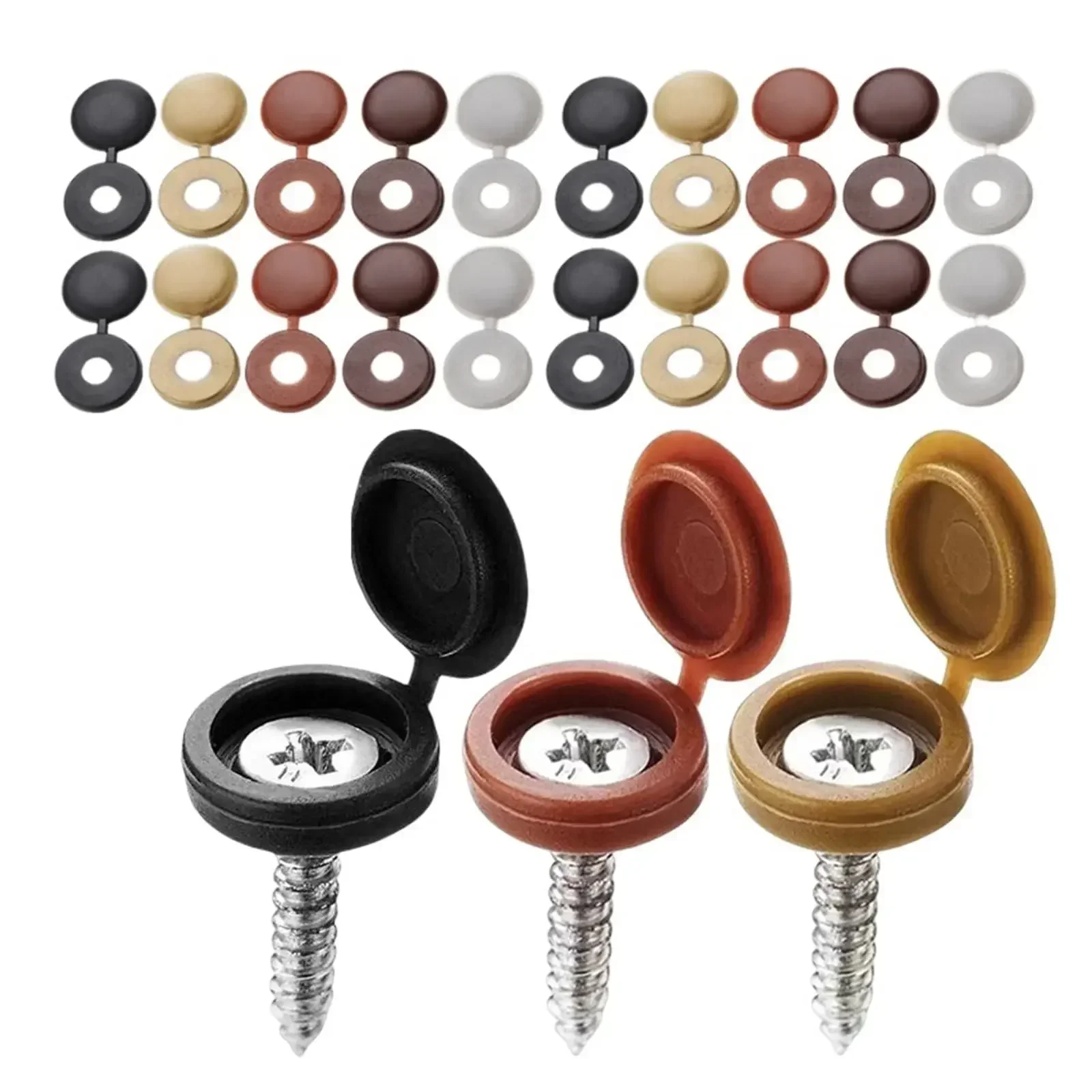Hinged Plastic Screw Cap Cover - Furniture Hardware Bolts 评论和价格