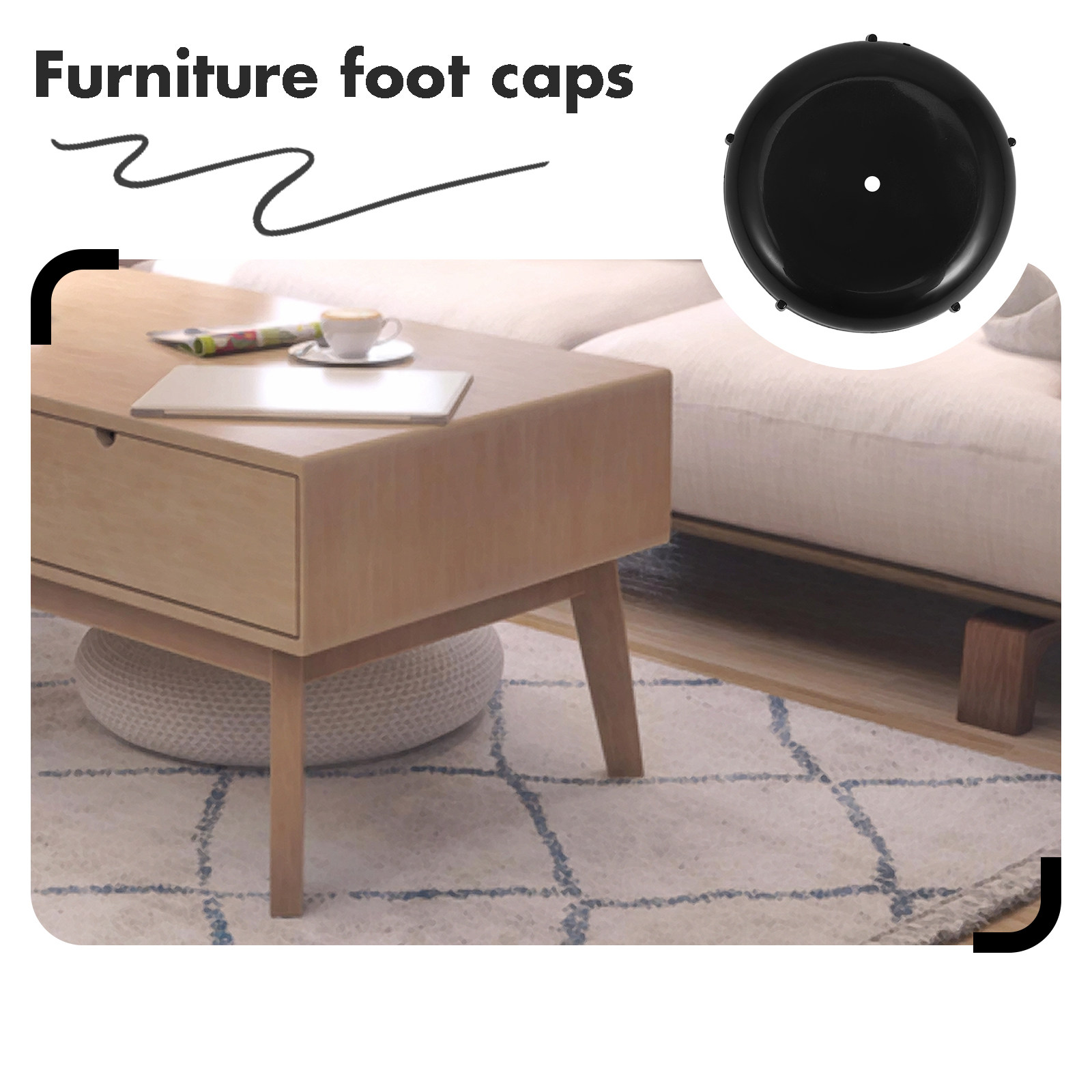 24Pcs Furniture Caster Coaster - Furniture Foot Pad 评论和价格