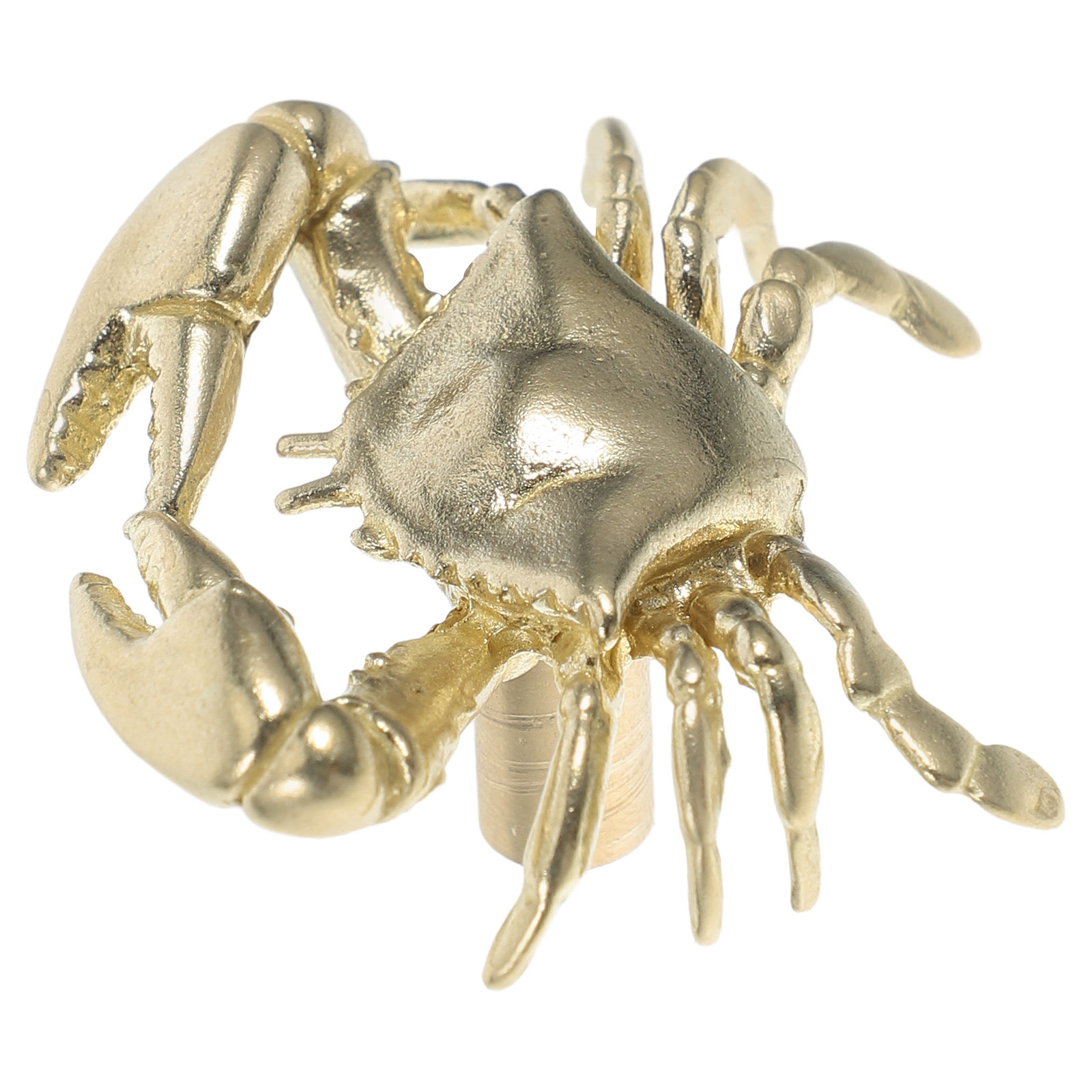 Brass Crab Closet Handle Nauti - Unique Furniture Hardware Pulls 评论和价格