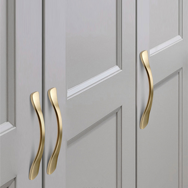 Gold Furniture Handles Aluminu - Furniture Hardware Drawer Pulls 评论和价格