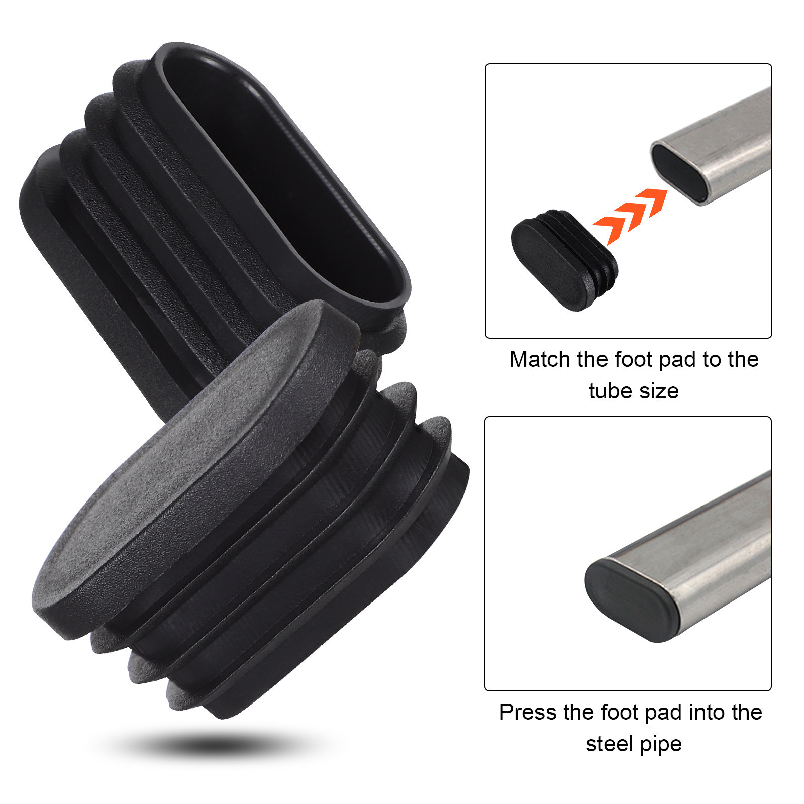 1Set Table Chair Foot Caps Bla - Furniture Foot Pad 评论和价格