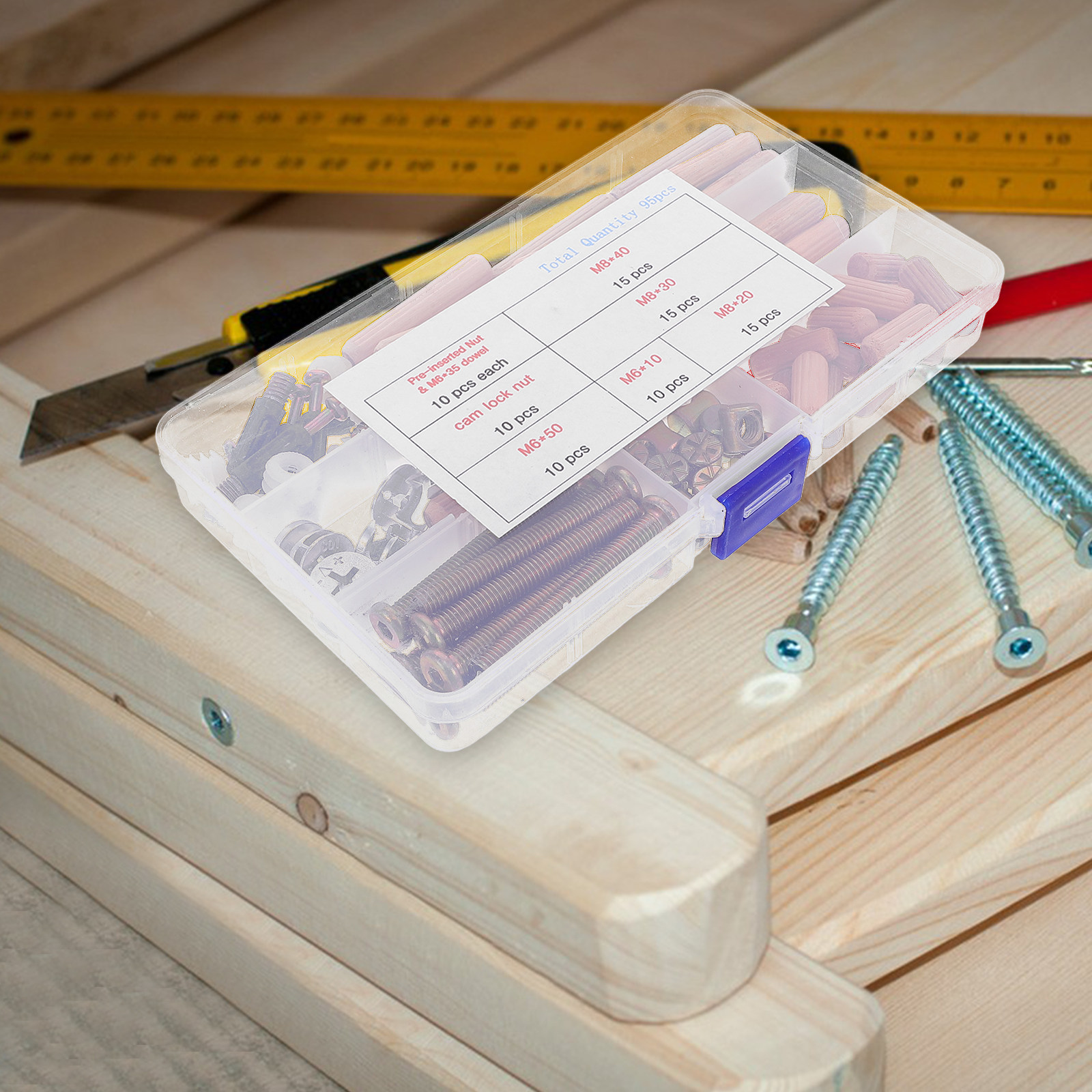 95Pcs Bunk Bed Hardware Kit Fu - Furniture Hardware Bolts 评论和价格