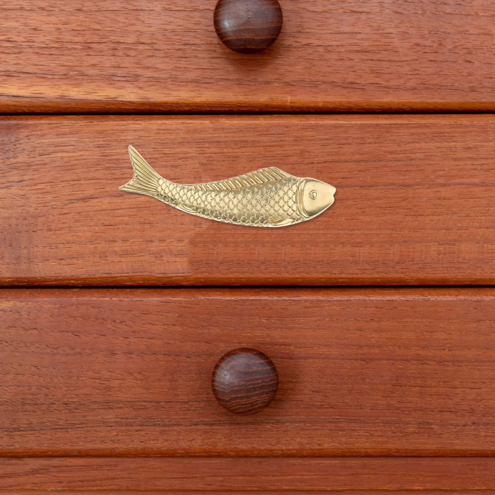 Brass Fish Cabinet Handles Dra - Unique Furniture Hardware Pulls 评论和价格
